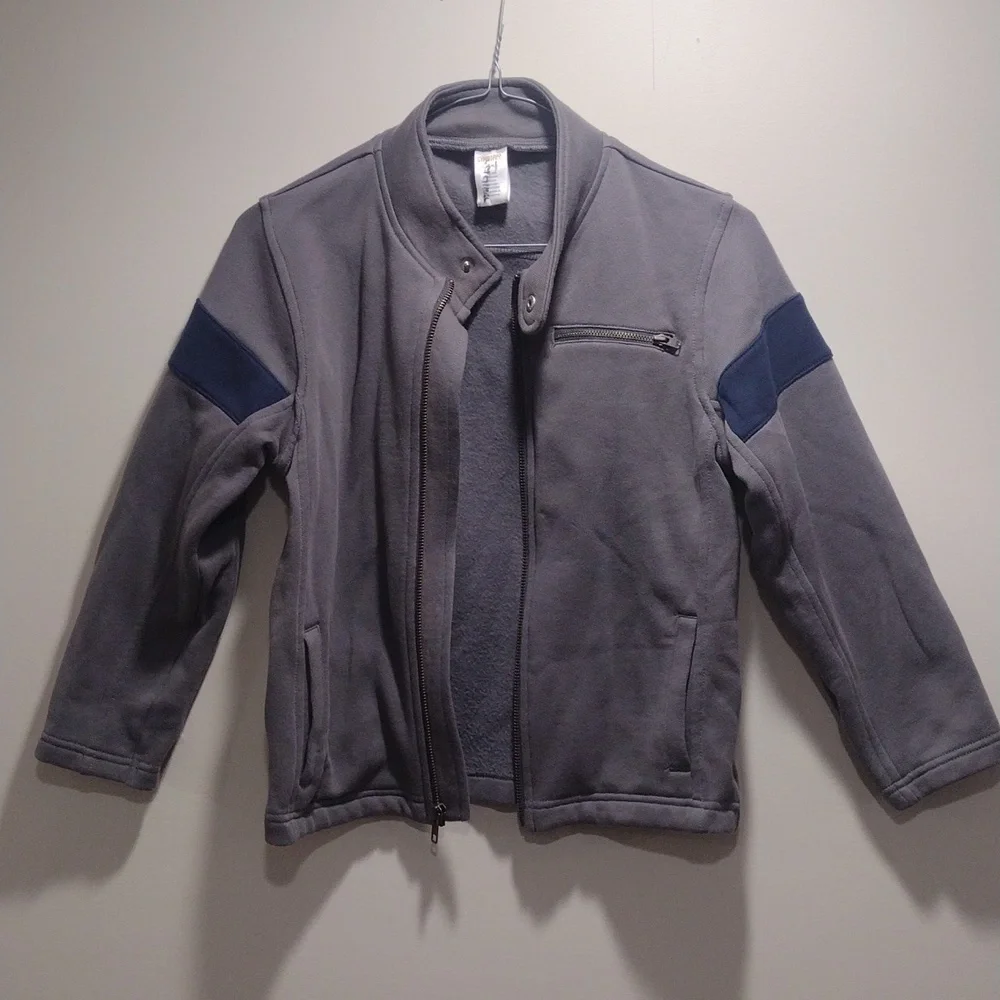 Gymboree Boys Zip-Up Jacket Size 5/6 – Blue & Gray Long Sleeve | Kids Outerwear